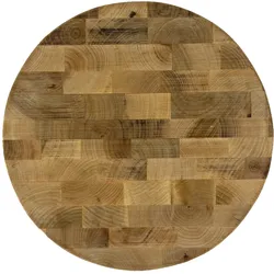 Rundes Schneidebrett aus Holz - ø 27 x 4,5 cm - Gastronomiequalität - Hackklotz Holz - Dickes Schneidebrett - Braun