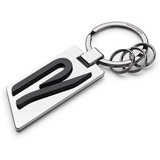 Volkswagen 5H6087010 Schlüsselanhänger R Logo Metall Silber/Chrom/Schwarz, M