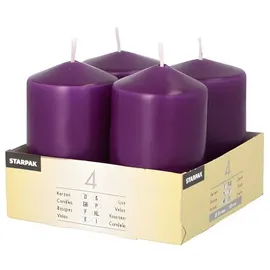 Papstar Stumpenkerze 5 x 8 cm 24 St. lila