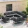 vidaXL Garten-Sofa-Set mit Kissen 12 pcs Schwarz Aluminium