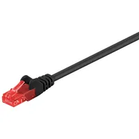 goobay CAT 6 Patchkabel, U/UTP, Schwarz
