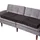 Homescapes Sofa-Auflage 100 x 50 cm Schwarz