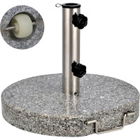 Sonnenschirmständer / Schirmständer Granit 30 kg mit Rollen rund