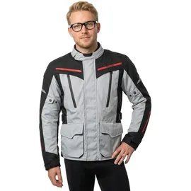 Oxford Metro 2.0 Textiljacke Hellgrau/Schwarz/Rot S