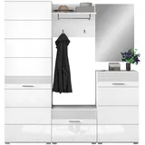 VCM Linus Garderobenschrank 170x190x37 weiß