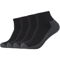 CAMANO Kurzsocken 4 Paar Schwarz 43-46