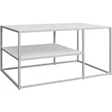 [en.casa] Couchtisch Solund Weiß Metall 90 x 60 x 45 cm