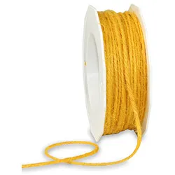 PRÄSENT Kordel Jute matt gelb 2,0 mm x 25,0 m