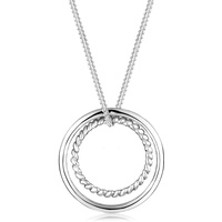 Elli Halskette Damen Kreis Ring Geo Basic Bi-Color in 925 Sterling Silber Vergoldet