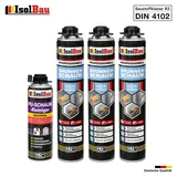 Brunnenschaum 3 x 750ml Bauschaum 1 x Reiniger Montageschaum Pistolenschaum