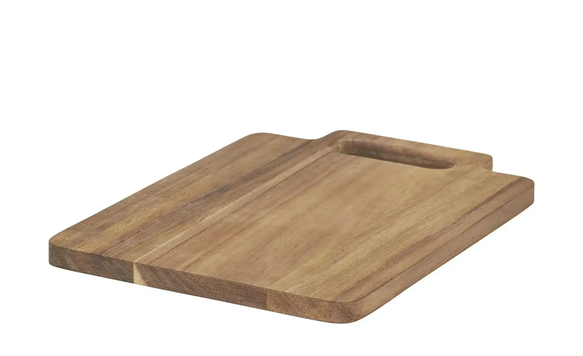 KHG Tablett eckig  klein  Tabletts aus Akazienholz , holzfarben , Holz , Maße (cm): B: 22,5 H: 1,5