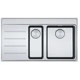 Franke MYX 251 A rechts Einbauspüle Edelstahl Druckknopfventil 860 x 520 mm