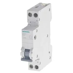 1St. Siemens 5SY6010-6 Leitungsschutzschalter, 1 TE, 230V, Icn: 6kA, 1P+N, B-Cha...