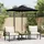 vidaXL Sonnenschirm 225 x 225 cm Schwarz