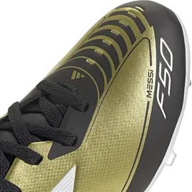 adidas Messi F50 League Kids FG/MG Gold Metallic / Cloud White / Core Black 36