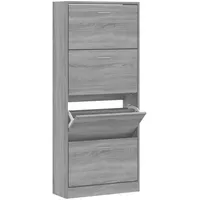 VidaXL Schuhschrank Grau Sonoma 63x24x147 cm Holzwerkstoff