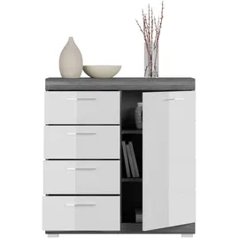 INOSIGN SIENA 80 x 85 x 37 cm grau hochglänzend / grau