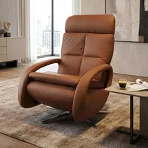 MCW Relaxsessel MCW-L11 Leder 75 x 112 x 87 cm Braun elektrisch drehbar