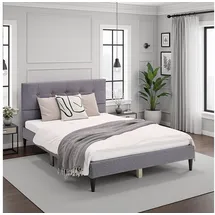Homestyle4u Polsterbett 120 x 200 cm Grau