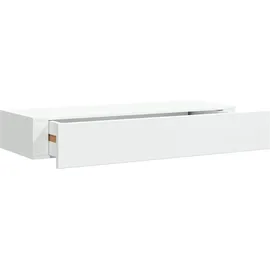 vidaXL Wandregal mit Schublade 60 x 23,5 x 10 cm Weiß