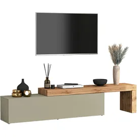 INOSIGN Lowboard INOSIGN "Chronos TV-Board, TV-Schrank", braun (taube, eiche wotan), B:270cm H:51cm T:40cm, Sideboards, Lowboard, Breite 270 cm TV-Board,Lowboard,1 Klappe und ein L-Förmiger Aufsatz