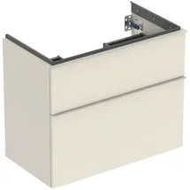 Geberit Waschtischunterschrank 2 Schubladen 74 x 61,5 x 41,6 cm Sand-Grau