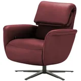 Hukla Relaxsessel Yuna Leder 78 x 88 x 82 cm Rot mit Relax-Funktion