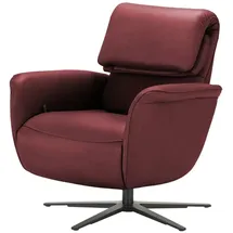 Hukla Relaxsessel Yuna Leder 78 x 88 x 82 cm Rot mit Relax-Funktion
