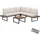 Tectake tectake® Garten-Lounge-Set Eliar mit Aluminiumgestell, pulverbeschichtet,