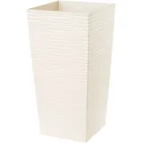 Kadax - Blumentopf, Mit Einlage, Aus Kunststoff, Pflanzkübel, 40 Cm, Creme