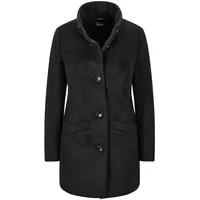 GOLDNER Langmantel GOLDNER "Stepp-Winterjacke mit Kapuze", Damen, Gr. 54, schwarz, Obermaterial: 50% Polyester PES. 50% Wolle mw., figurumspielend, Mäntel, Mit hochwertigem Twillfutter