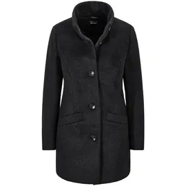 GOLDNER Langmantel GOLDNER "Stepp-Winterjacke mit Kapuze", Damen, Gr. 54, schwarz, Obermaterial: 50% Polyester PES. 50% Wolle mw., figurumspielend, Mäntel, Mit hochwertigem Twillfutter