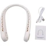 Flügelloser Nackenventilator, Tragbarer Ventilator, Wiederaufladbar, Persönlicher Ventilator, Hände Frei Rund Um Den Ventilator, Tragbare Kühlung, Weiß