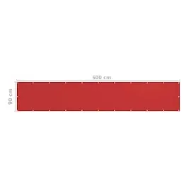 vidaXL Balkon-Sichtschutz Rot 90x500 cm HDPE
