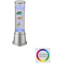 just light. LED Mini-Wassersäule Kunststoff/Metall 0,36 m 3 Fische silber/transparent