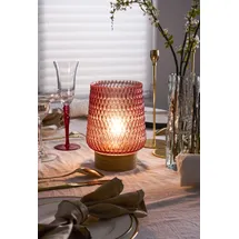 Pauleen 48307 LED Mobile Tischleuchte Rose Glamour Timer Batterie Rosa matt Tischlampe