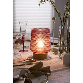 Pauleen 48307 LED Mobile Tischleuchte Rose Glamour Timer Batterie Rosa matt Tischlampe