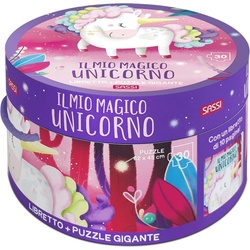 Sassi 30 Piece Jigsaw Puzzle - My Magical Unicorn (Round Box and Book Puzzle) (30 Teile)