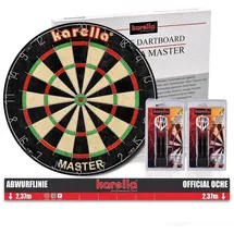 KARELLA Master im Set inklusive 2 Satz Steeldarts und Abwurflinie