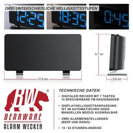 Bearware Radiowecker schwarz