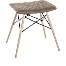 Haku-Möbel Sitzhocker Andante, 21839, bis 90 kg, Kunstleder, braun, 48 x 47 x 40cm