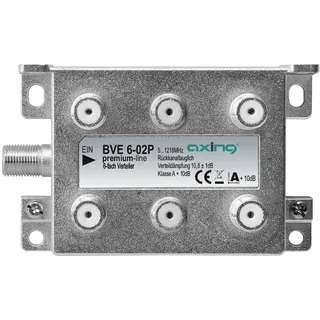 Axing BVE 6-02P 6fach Verteiler BF2 5-1218MHz brummentkoppelt Kl.A+
