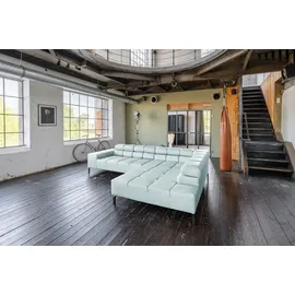 KAWOLA Sofa NELSON hellblau Recamiere rechts
