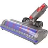 AccuCell Hartbodendüse, Softroller passend für Dyson V7, V8, V10, V11, V15, motorisiert, mit 4 LED-Frontlichter, 180° flexibel drehbar