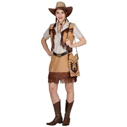Metamorph Kostüm Rodeo Cowgirl, Das geht auf keine Kuhhaut: Westernkostüm für Rodeo-Ladys! braun 40-42