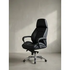 KADIMA DESIGN Chefsessel Echtleder Schwarz