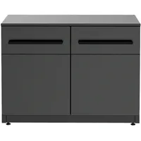 cozze Grillwagen 68 x 90 x 60 cm Stahl schwarz
