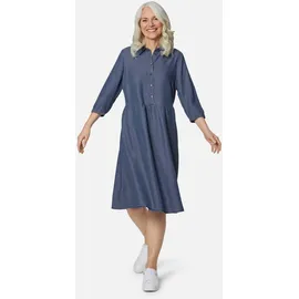GOLDNER Blusenkleid Hemdblusenkragen Blau 50