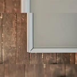 KAWOLA Lowboard EMMA TV-Board Kunstleder grau Fuß Edelstahl messingfarben