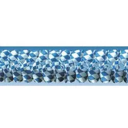 Girlande Raute weiss/blau 1797 4m 16cm Breit